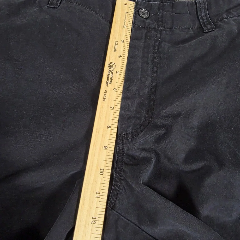 VTG Banana Republic Relaxed Fit Cargo Pants‎ Mens 36x33 Black Cotton Twill Y2K